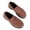 Brown, variant on Women's Platform Shoes Round Toe Low Heel Chunky Sole Slip-On Business Flats for Work Walking