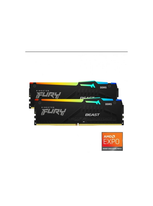 Kingston FURY Beast 32GB (2 x 16GB) 288-Pin PC RAM DDR5 5200 (PC5 41600) Memory (Desktop Memory) Model KF552C36BBEAK2-32