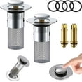 thumbnail image 2 of Horivan Stainless Steel Sink Strainer with Hair Catcher Removable Bathroom Sink Stopper Filter Basket for Clog Prevention Universal Fit Drain Cover for Standard Sinks Easy Install No Tools, 2 of 6