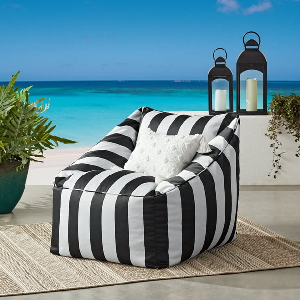 Better Homes & Gardens Outdoor Bean Bag Chair, Striped - Walmart.com ...