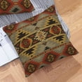 thumbnail image 6 of Southwest Print 18 x 18 Set of 2 Geometric Pattern Decorative Throw Pillow Cover Linen Outdoor Pillowcases Farmhouse Home Decor for Couch Bed Sofa, Orange Gray, -P0424-PC009, 6 of 6