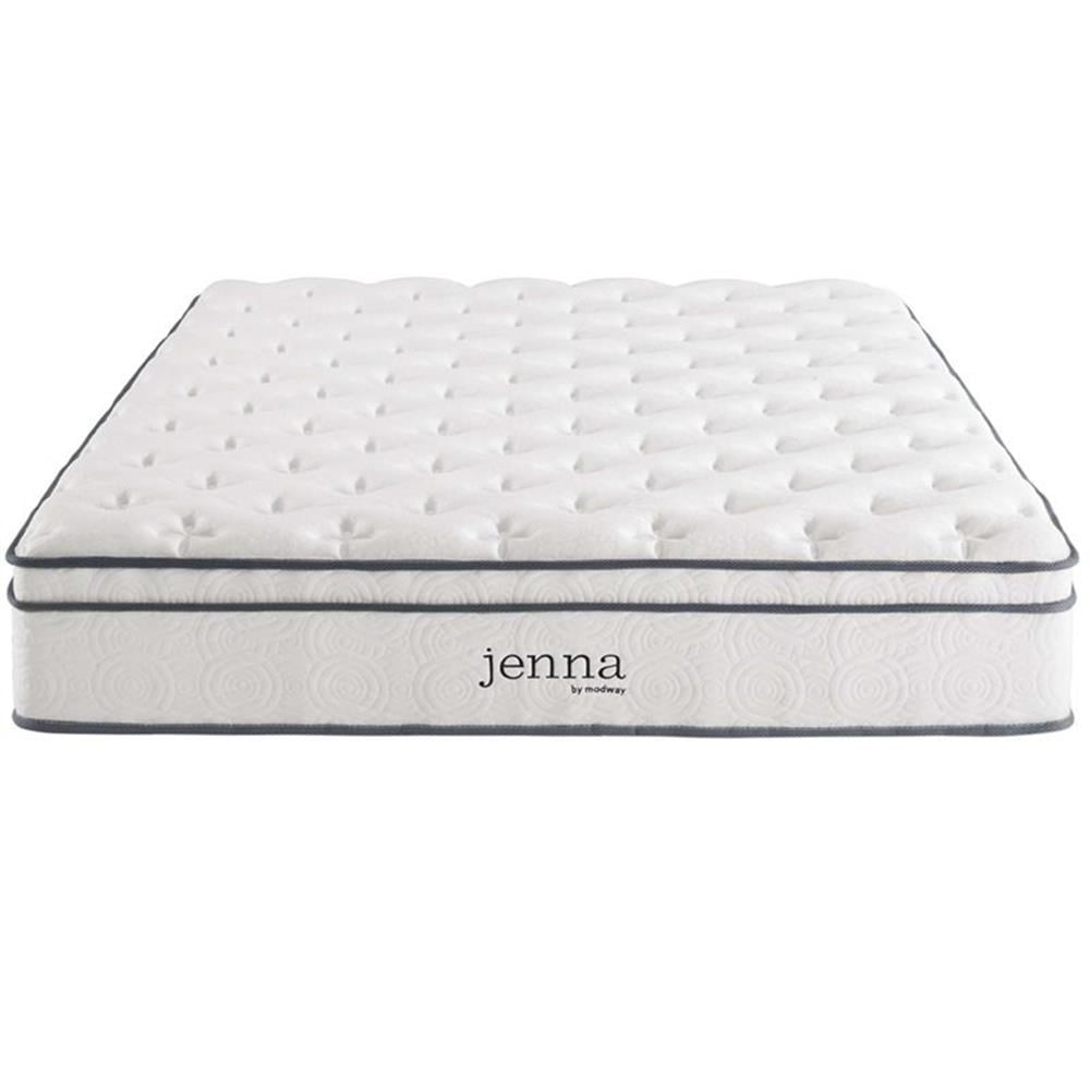 Pemberly Row 10" Modern Innerspring and Foam King Mattress in White