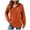 Orange, variant on Women's Hoodie Oversized Waffle Knit Tops Henley Casual Shirts Long Sleeve V Neck Solid Color Casual Tunic Sweatshirt Purple,S