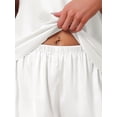 thumbnail image 5 of DARING DIVA Women's Satin Silky Camisole Sleeveless Cami and Shorts Pajamas Set XL White, 5 of 7