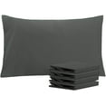 thumbnail image 1 of 100% Brushed Microfiber Pillowcases Set of 4, Soft and Cozy, Wrinkle, Fade, Stain Resistant, 20"x 30", Dark Grey, 1 of 7