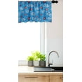 thumbnail image 2 of Ambesonne Cartoon Valance Pack of 2, Ladybugs Hearts Clouds, 42"X12", Blue Red, 2 of 3