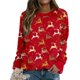 thumbnail image 4 of Sudaderas de Cuello Redondo de Navidad Para Mujer Camiseta de Manga Larga Cómoda Y Transpirable Con Estampado de Moda Odeerbi ODB207022, 4 of 6