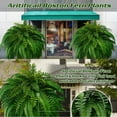 thumbnail image 3 of UV Resistant Boston Ferns for Outdoor 43.31inch Artificial Fake Plants Natural Lifelike Growhabity Ferns Decoractions for Porch Indoors Home Garden Entrance Farmhouse Windowsill, 3 of 7