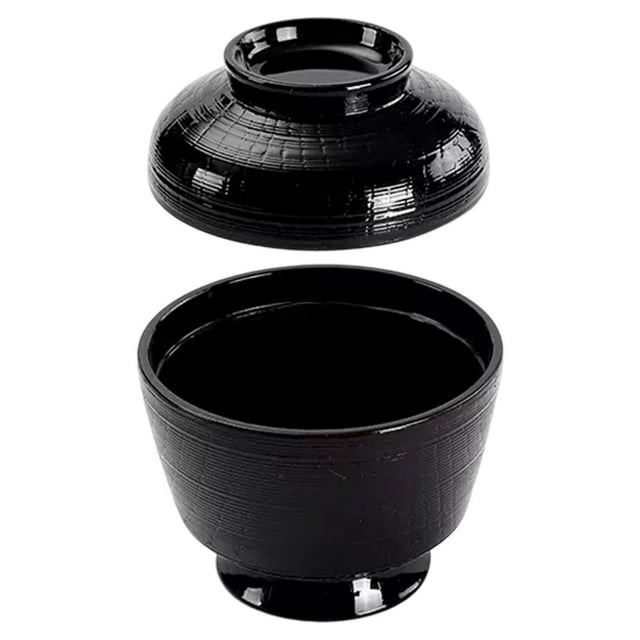 DOLITY Miso Soup Bowl Kitchen Multipurpose Tableware for Instant Noodle Fruit Ramen solid black