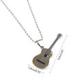 thumbnail image 3 of WINDLAND European and American Style for Creative Personality Music Guitar Pendant Men and Women Stainless Steel Necklace Jewelry, 3 of 14