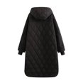 thumbnail image 5 of Chubasquero de talla grande para mujer, gabardina larga impermeable con capucha, cazadora forrada, chaqueta de viaje, chaquetas con capucha para exteriores Fridja  BV0+2563, 5 of 5