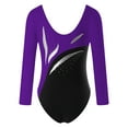 thumbnail image 2 of Alvivi Gymnastics Leotards for Girls Shiny Rhinestone One Piece Ballet Dance Unitard Dancewear Purple 12, 2 of 5