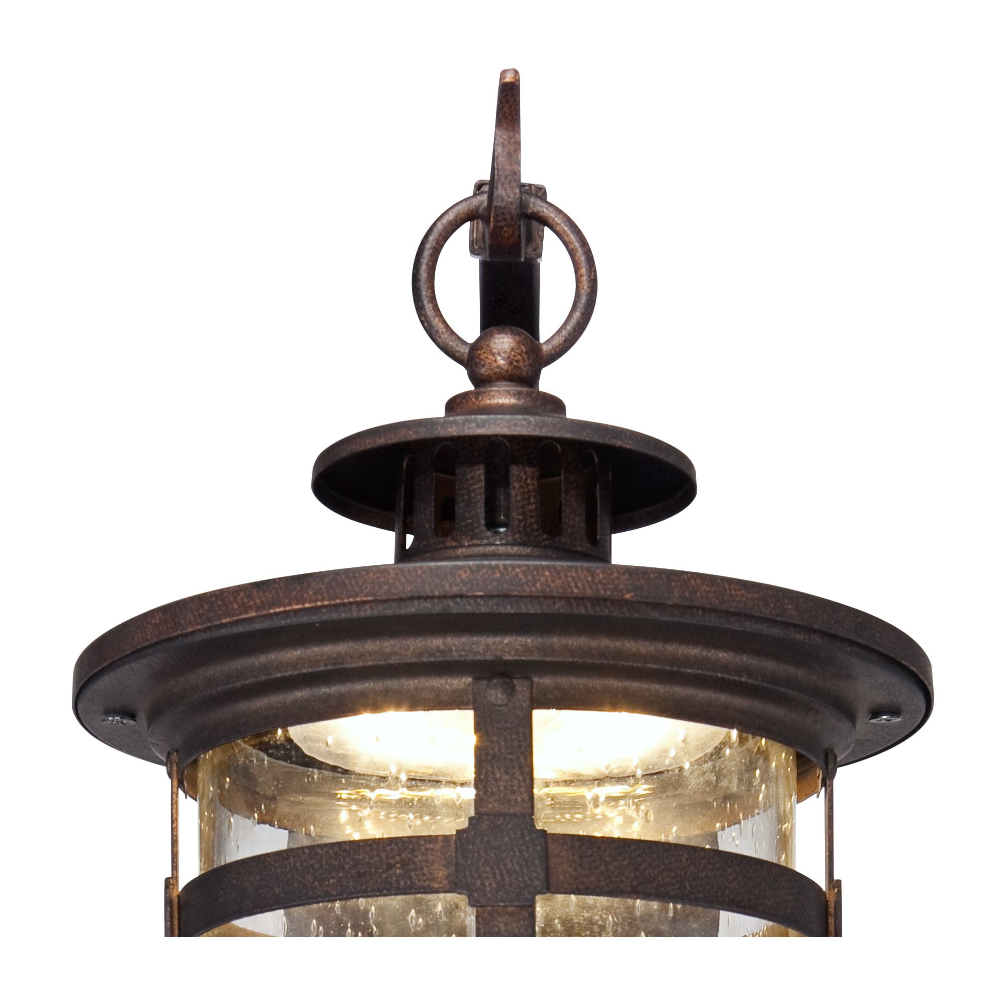 Franklin Iron Works Rustic Outdoor Wall Light LED Bronze Hanging Lantern Sconce Fixture for House Deck Porch Patio