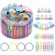 thumbnail image 1 of Skin color Clips para carpetas Clips de papel, 300 piezas Juego de clips de oficina de colores con abrazaderas de papel Clips de papel Bandas de goma para suministros de oficina y, 1 of 5