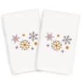 thumbnail image 2 of Authentic Hotel and Spa  Turkish Cotton Snowflakes White Set of 2 Hand Towels, 2 of 2