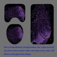 thumbnail image 4 of 4PCS/Set Dewy Royal Blue Rose Shower Curtain, Valentine's Day Gift Elegant Floral Romantic Flower Bathroom Decor, Fabric Black Bath Curtain, Non-Slip Bathroom Floor Mat Toilet Rug, Blue, 4 of 7