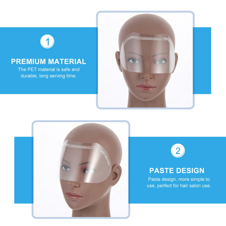 Mask Eyebrow Shower Visor Sun Shield for Face Travel Child 100 Pcs
