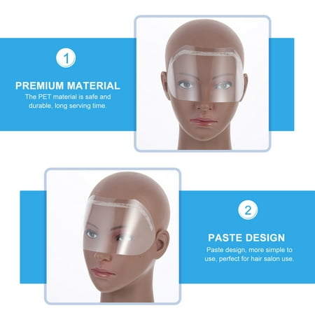 

100Pcs Transparent Eye Guard Haircut Facial Shield Disposable Shower Visor