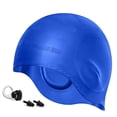 thumbnail image 1 of Gorro De Natación Gorro De Natación De Silicona Elástica Gorros De Natación De Diseño Ergonómico 3D Con Tapones Para Los Oídos Y Clip Para La Nariz Cateissary AP008155-02, 1 of 6