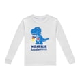 thumbnail image 5 of Pyjamas pour Enfants Garçons Ensemble de Pyjama Imprimé Dinosaure Col Rond Manches Longues Pantalon 2 Pcs Printemps Automne Pyjamas Bébé Gris Clair 3 Ans-4 Ans, 5 of 5