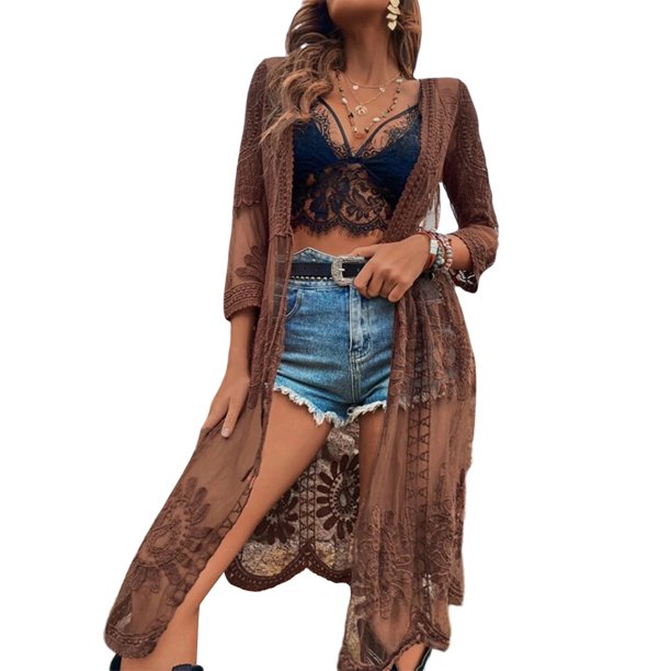 Txlixc Blusa de malla de playa para mujeres Txlixc moda