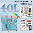 thumbnail image 4 of Mesh Beach Bag, Extra Large Beach Tote with Zipper Pocket Pool Bag for Cruise/Swim/Vacation Essentials, 4 of 8