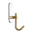 thumbnail image 2 of Gancho para colgar ropa Wind | Gancho de pared adhesivo de acero inoxidable 304 para cocina y baño | Organizador duradero de metal negro que ahorra espacio para llaves, toallas, abrigos | 3,1 x 1,97, 2 of 6