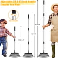 thumbnail image 6 of Remiawy Rake for Leaves, 65 Inch Adjustable Long Handle Garden Leaf Rake, 18 Inch Wide Heavy Duty Leaf Rake with 25 Metal Tines for Lawns Yard Shrubs Grass Gardening Camping Garbage Thatch, 6 of 7