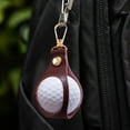 thumbnail image 3 of Golf Ball Bag with Clip Cling to Pants Hoop Faux Leather Anti-slip Portable Golf Ball Holder Metal Buckle Golf Organizer Golf Ball Carrier, 3 of 6