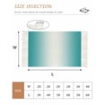 thumbnail image 2 of Teal Ombre Bathroom Rug 2'x3', Turquoise White Gradient Modern Abstract Art Low Profile Front Entryway Rug with Tassels, Woven Cotton Washable Kitchen Mat Carpet for Foyer Bedroom Back Door Decor, 2 of 9