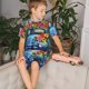 thumbnail image 4 of Balery Floral Truck Welcome Conjunto de Pijama Infantil de Manga Corta con Estampado – Ropa de Dormir de Algodón Suave-Large, 4 of 6