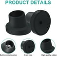 thumbnail image 7 of 4-Pack Replacement Feet for Shower Chair and Bath Seat, Heavy-Duty Rubber Leg Caps for Shower Stools (Fits 1-1/8" Diameter，black), 7 of 7
