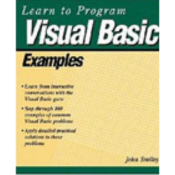 Pre-Owned Learn to Program Visual Basic: Examples (Paperback) 1929685157 9781929685158