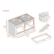 New Age Pet® ECOFLEX® Jumbo Park Avenue Indoor Rabbit Hutch, Durable Composite, Scratch-Resistant Polycarbonate Panel, NeveRust Stainless Steel Mesh Lid, Easy Assembly Holds 2 Rabbits Comfortably