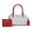 Red, variant on MKF Collection Adhara Satchel Bag with Pouch Bag, Vegan Leather Circular Print Shoulder Bag by Mia K