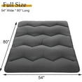thumbnail image 3 of Historyli Japanese Floor Mattress Futon Mattress,3 '' Thicken Daybed Futon Roll Up,Portable & Foldable Tatami Mat for Sofa Lounger Camping Dormitory Yoga Sleep Nap Meditation (FULL,Dark Grey), 3 of 8