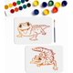 thumbnail image 1 of US 1 juego de plantillas de pintura huecas para dibujo de mascotas con 1 pincel de arte para álbum de recortes de fotos DIY Gecko 297x210 mm 2 piezas/juego, 1 of 8
