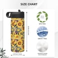 thumbnail image 4 of Sikiie Sunflowers Vintage Print 18OZ Insulated Straw Cup, Portable Leak-proof Sports Water Bottle, Stainless Steel Water Cup Suitable for Home and Outdoor, 4 of 8