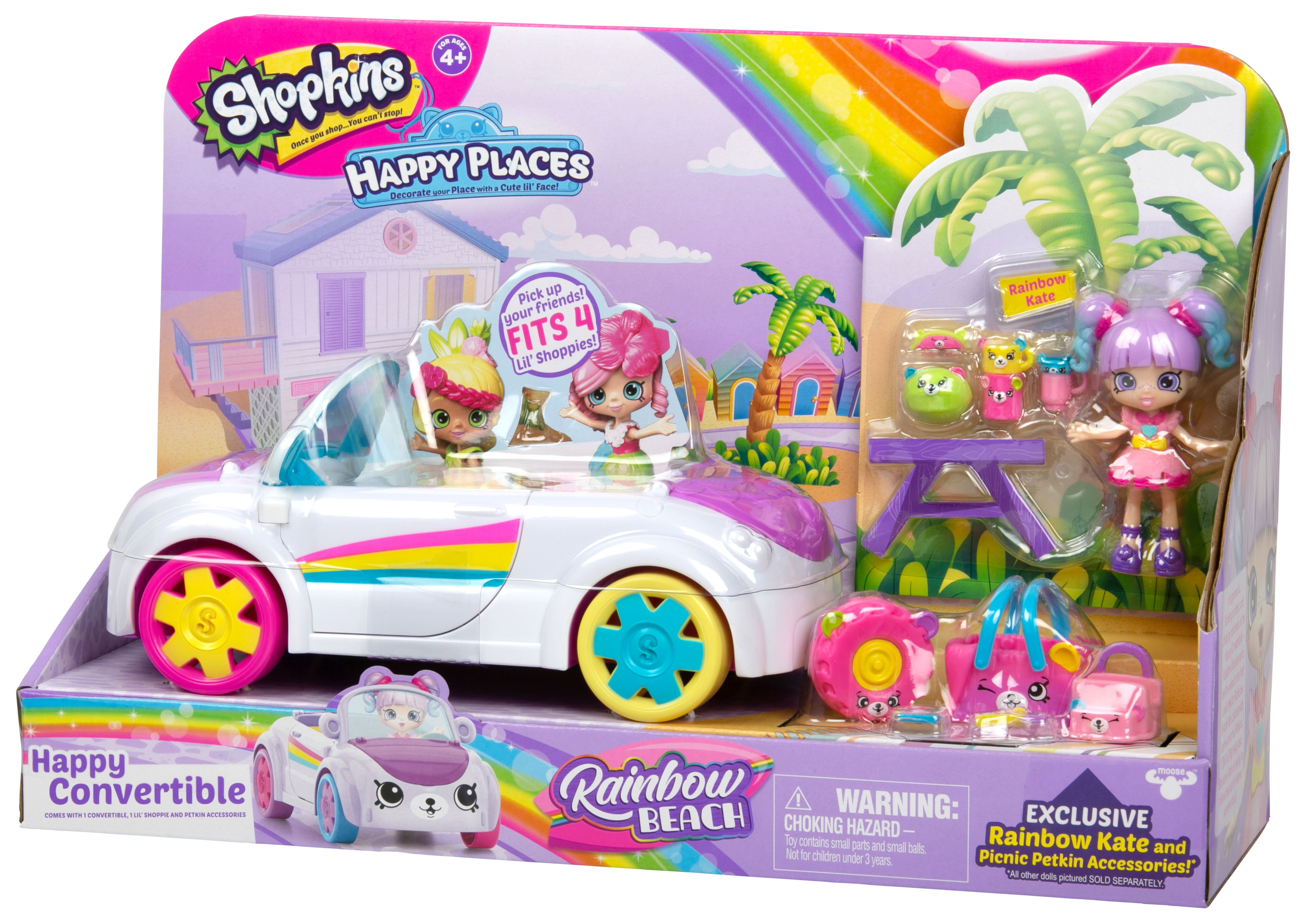 Shopkins Happy Places Berry Fun Convertible Vehicle Playset for sale online 