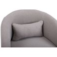 thumbnail image 6 of Swivel Barrel Chair, Modern Round Swivel Accent Chairs with Pillow, 360 Degree Comfy Teddy Fabric Accent Chair Small Single Chair Armchair for Living Room Bedroom (Gray), 6 of 9