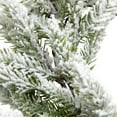 thumbnail image 4 of Northlight Heavily Flocked Pine Artificial Christmas Wreath - 16" - Unlit, 4 of 7