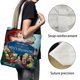 thumbnail image 3 of The Littles Bolso de tela con estampado de lienzo para mujer, bolsa de compras reutilizable y estética, con cremallera interior, regalo para mujer, 35 × 40 cm., 3 of 6