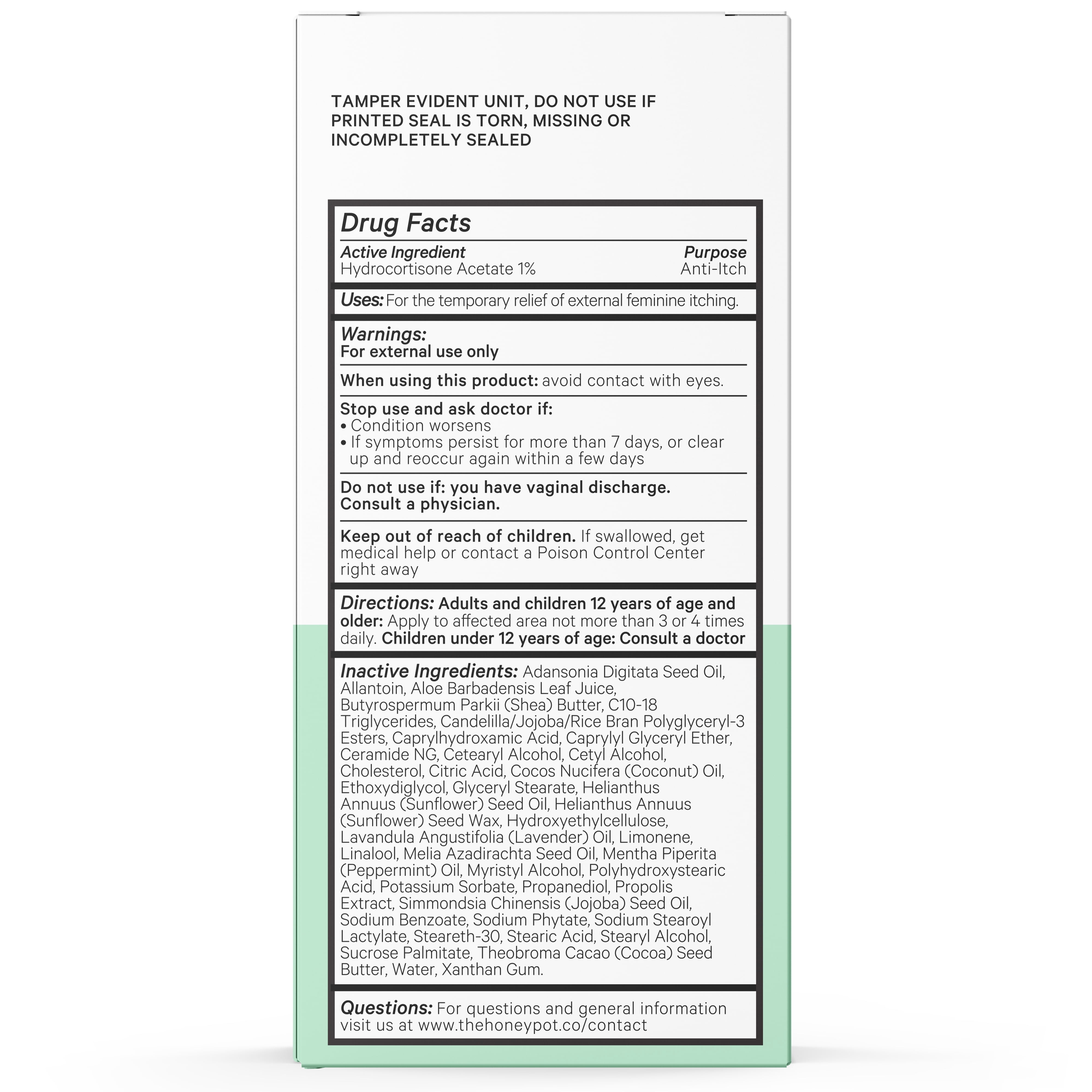 The Honey Pot Company, Feminine Anti-Itch Cream with 1% Hydrocortisone, 1 fl. oz.