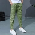 thumbnail image 5 of HIPYLO Petite Wide Leg Pants Boys Pants Size 8 Lounge Pants Kids Uniform Pants Black Baby Clothes Preppy Teen Clothes Boys 6t Clothes, Light Green 9-10 Years, 5 of 8