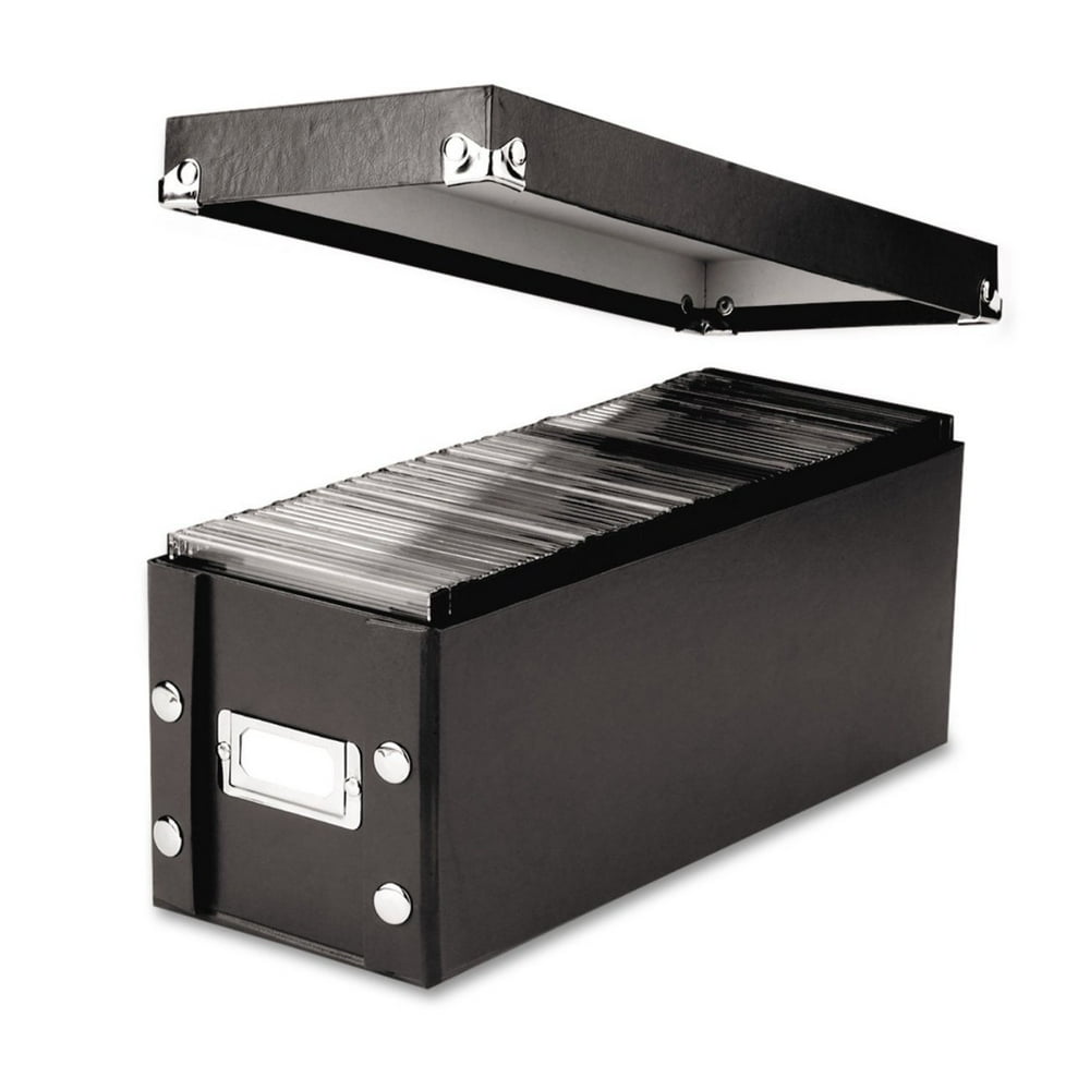 CD Storage Box, 13.25 x 5.125 x 5.125 Inches, Black (SNS01521), Holds