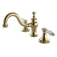 thumbnail image 3 of Kingston Brass KS7168BPL Vintage Widespread Lavatory Faucet with Brass Vintage Pop-Up Drain, Satin Nickel, 3 of 4