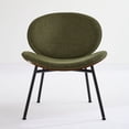 thumbnail image 2 of Mid-Century Modern Shell Chair Single Side Chair Tripod,Green fabric Lounge Chair in Walnut Finish Comfortable Backrest,Green color,SW1871GN, 2 of 5