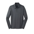 thumbnail image 5 of Port Authority Silk Touch Performance Long Sleeve Polo-3XL (Steel Grey), 5 of 6