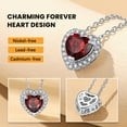 thumbnail image 5 of Bestyle Birthstone Necklace for Mom Wife Daughter, January Crystal Pendant Necklace Jewelry Gifts for Birthday Christmas, 5 of 8