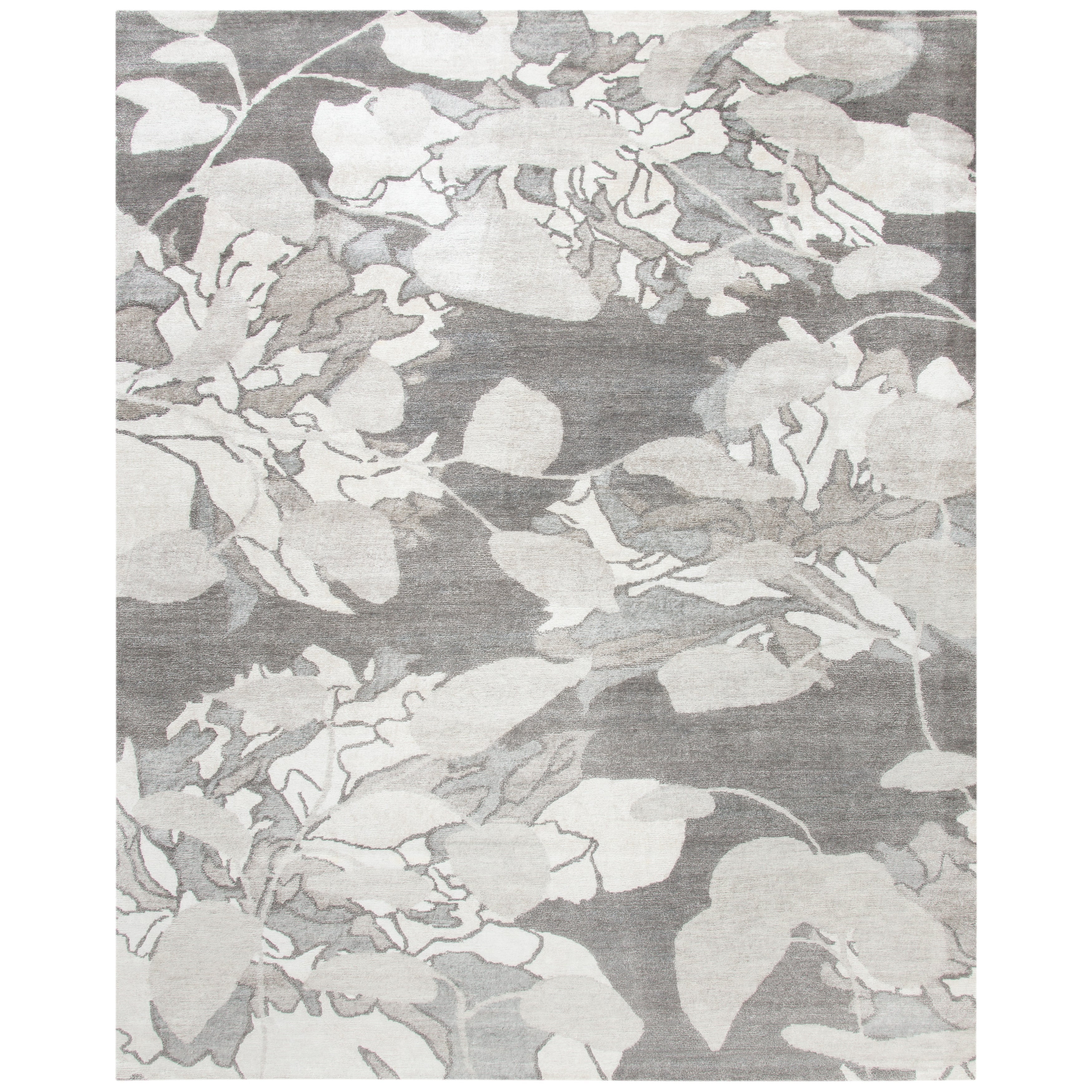 Safavieh Couture Hand-knotted Tibetan Fumiki Modern Wool Rug Silver 9' x 12' N/A 9' x 12' Living Room, Bedroom Orange